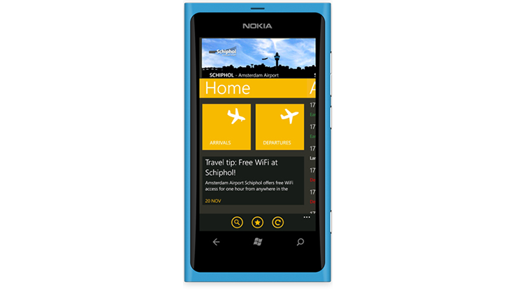 Schiphol App 2.0 Windows Phone