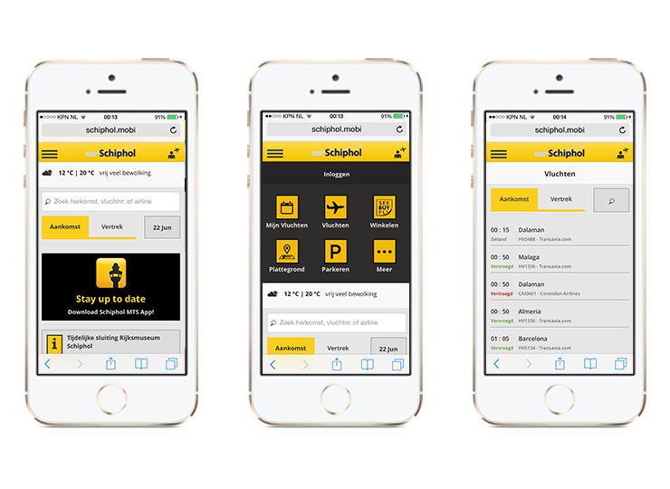 Schiphol Mobile Web