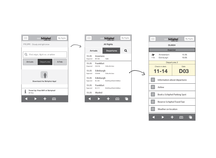 Schiphol Mobile Web